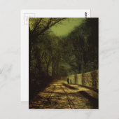 Schaduwen over de muur van het Park, het Roundhay  Briefkaart (Voorkant / Achterkant)