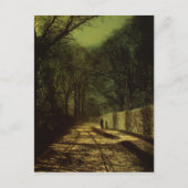 Schaduwen over de muur van het Park, het Roundhay  Briefkaart (Voorkant)