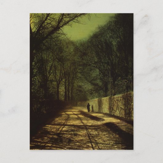 Schaduwen over de muur van het Park, het Roundhay  Briefkaart (Voorkant)