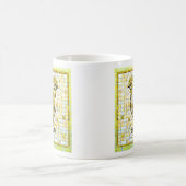 Schaduwen van beige en zwarte mozaïekChicken Art Koffiemok (Center)