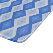 Schaduwen van blauw diamantpatroon snijplank (Hoek)