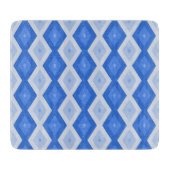 Schaduwen van blauw diamantpatroon snijplank (Voorkant)