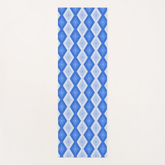 Schaduwen van blauw diamantpatroon yogamat (Voorkant)