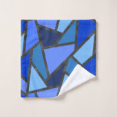 Schaduwen van blauw gekleurd glas bad handdoek (Wasdoekje)