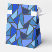 Schaduwen van blauw gekleurd glas bedankdoosjes (Achterkant)