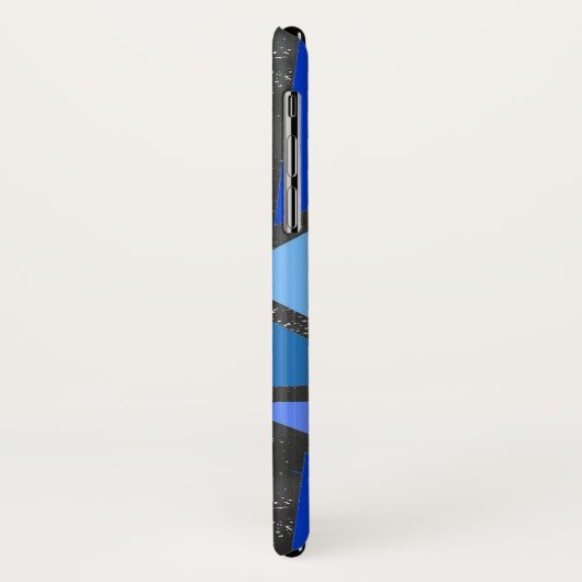 Schaduwen van blauw gekleurd glas Case-Mate iPhone case (Achterkant/links)