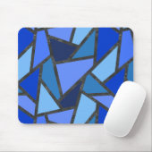 Schaduwen van blauw gekleurd glas muismat (Met muis)