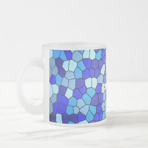 Schaduwen van blauw Glas in lood door Shirley Tayl Matglas Koffiemok