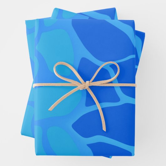 Schaduwen van blauw gradiënt die papier verpakt inpakpapier vel (In situ)