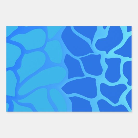 Schaduwen van blauw gradiënt die papier verpakt inpakpapier vel (Voorkant)