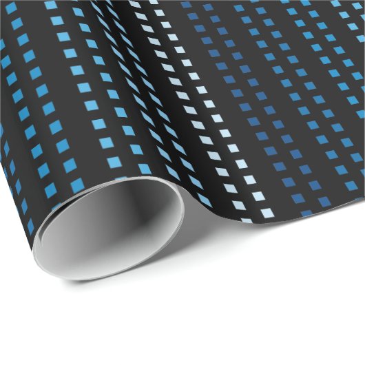 Schaduwen van Blauw met Veranderlijke Achtergrondk Cadeaupapier (Rol Hoek)