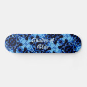 schaduwen van blauw patroon skateboard (Horizontaal)