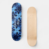 schaduwen van blauw patroon skateboard (Voorkant)