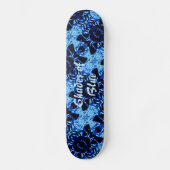 schaduwen van blauw patroon skateboard (Voorkant)