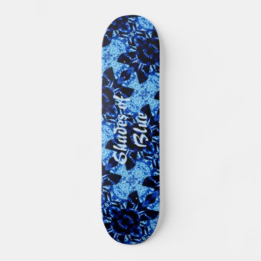 schaduwen van blauw patroon skateboard (Voorkant)