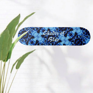 schaduwen van blauw patroon skateboard