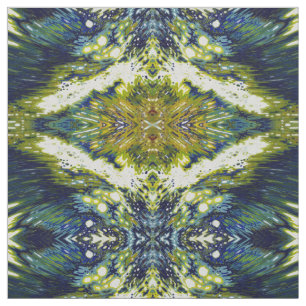 Schaduwen van Blauwe en Groene Boho Fabric door de Stof