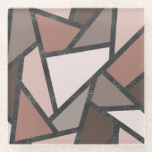 Schaduwen van bruin gekleurd glas glazen onderzetter (Voorkant)