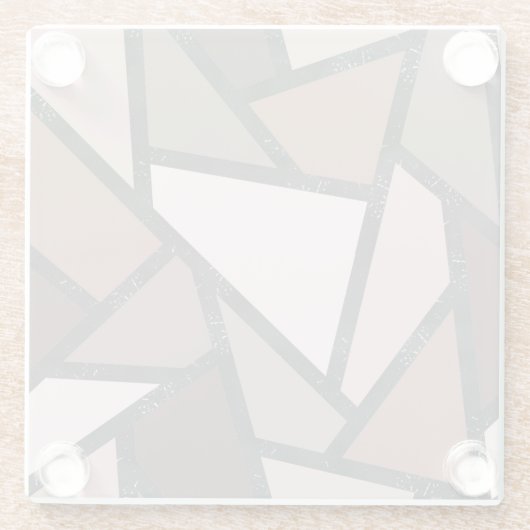 Schaduwen van bruin gekleurd glas glazen onderzetter (Achterkant)