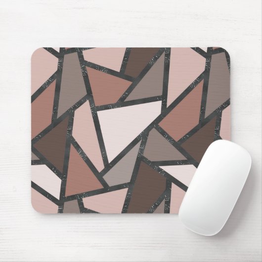 Schaduwen van bruin gekleurd glas muismat (Met muis)