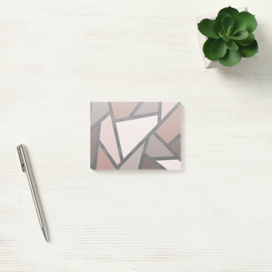 Schaduwen van bruin gekleurd glas post-it® notes (Kantoor)