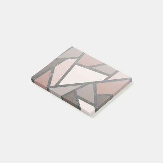 Schaduwen van bruin gekleurd glas post-it® notes (Schuin)