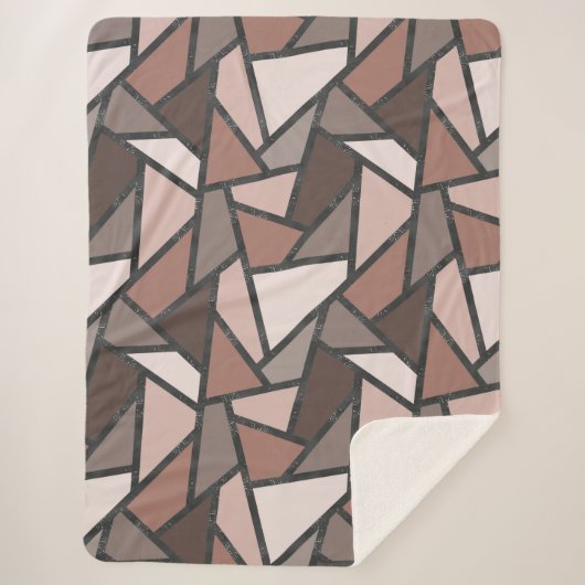 Schaduwen van bruin gekleurd glas sherpa deken (Voorkant)