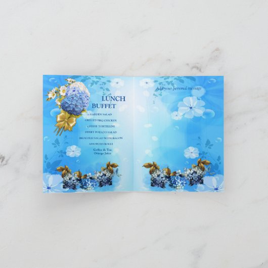 Schaduwen van de Blauwe Waterverf Hydrangeas Coupl (Binnen)