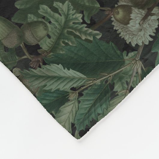 Schaduwen van de Eiken (Nacht) Fleece Deken (Hoek)