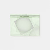 Schaduwen van de groene geometrische achtergrond v post-it® notes (Voorkant)