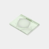 Schaduwen van de groene geometrische achtergrond v post-it® notes (Schuin)