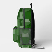 Schaduwen van groen geometrisch vormpatroon bedrukte rugzak (Rechts)