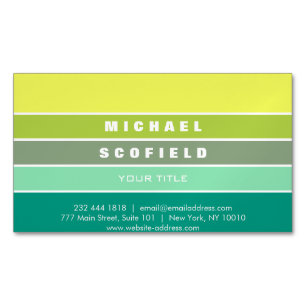 Schaduwen van groen kleurenpalet 001 magnetisch visitekaartje