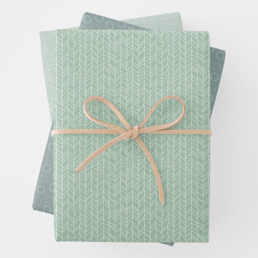 Schaduwen van groenpapierbladen inpakpapier vel (In situ)