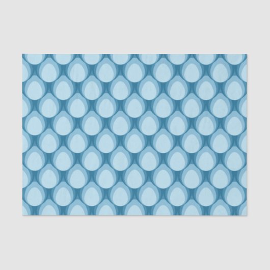 Schaduwen van het blauwe trapeziummetrische patroo tissuepapier (Voorkant)