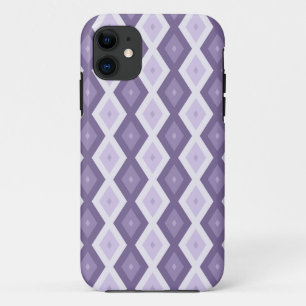 Schaduwen van het lavendiamantpatroon iPhone 11 hoesje