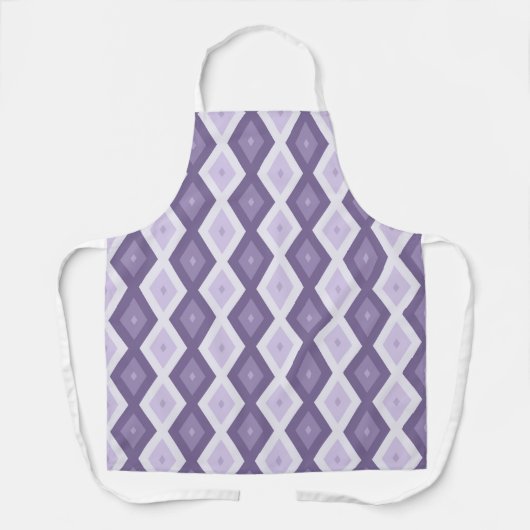 Schaduwen van het lavendiamantpatroon schort (Voorkant)