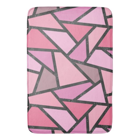 Schaduwen van het patroon van gekleurd koraal glas badmat (Voorkant Verticaal)