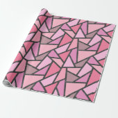 Schaduwen van het patroon van gekleurd koraal glas cadeaupapier (Uitgerold)