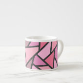Schaduwen van het patroon van gekleurd koraal glas espresso kop (Voorkant rechts)