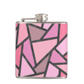 Schaduwen van het patroon van gekleurd koraal glas heupfles (Voorkant)