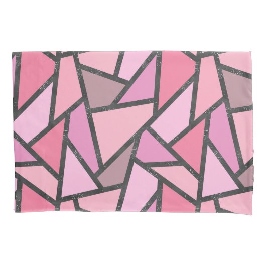 Schaduwen van het patroon van gekleurd koraal glas kussensloop (Voorkant)