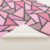 Schaduwen van het patroon van gekleurd koraal glas sherpa deken (3/4)