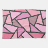 Schaduwen van het patroon van gekleurd koraal glas theedoek (Horizontaal)