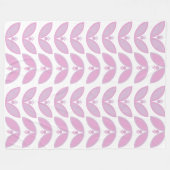 Schaduwen van het roze abstracte bloempatroon op w fleece deken (Voorkant (Horizontaal))