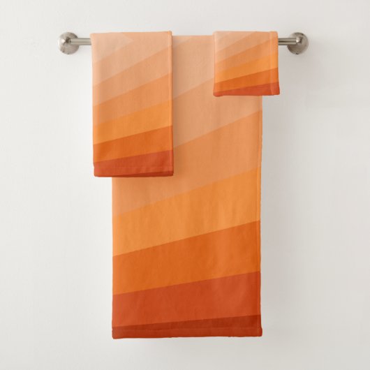 Schaduwen van Oranje geometrische Abstracte kunst Bad Handdoek (Insitu)