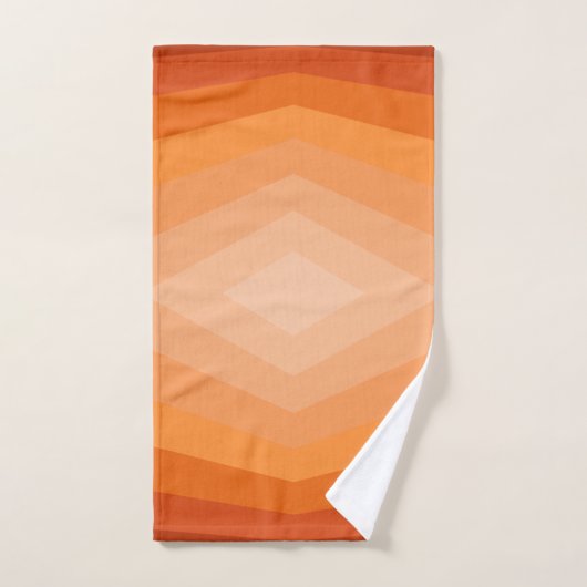 Schaduwen van Oranje geometrische Abstracte kunst Bad Handdoek (Handdoek)