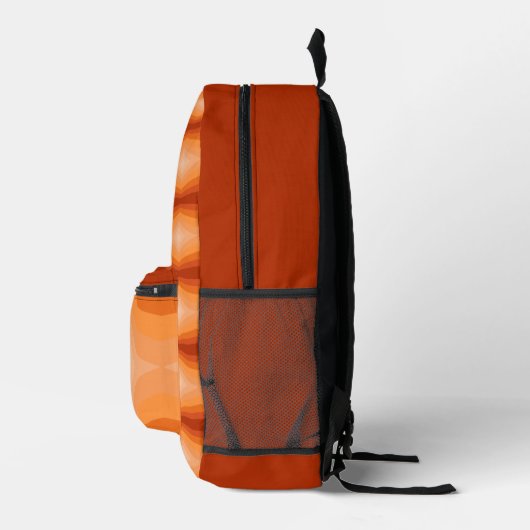 Schaduwen van Oranje geometrische Abstracte kunst Bedrukte Rugzak (Rechts)