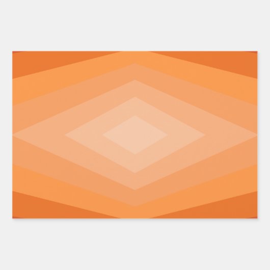 Schaduwen van Oranje geometrische Abstracte kunst Inpakpapier Vel (Voorkant 2)