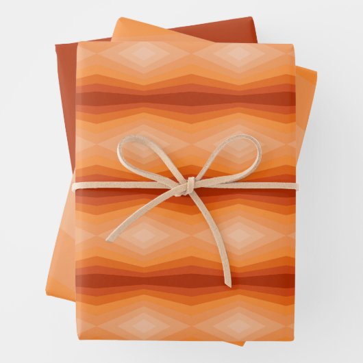 Schaduwen van Oranje geometrische Abstracte kunst Inpakpapier Vel (In situ)